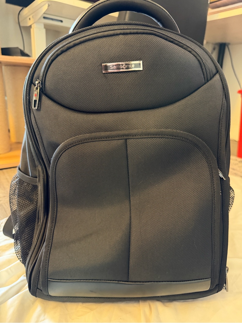 Samsonite Black Men's Backpack with Front Organizer Pocket